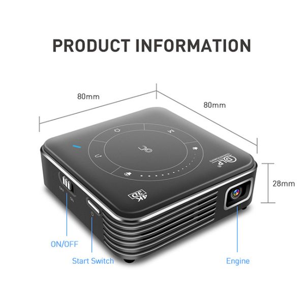 T972 Amlogic 4K 3D Projector RAM 4GB LPDDR4 3d Display Projector