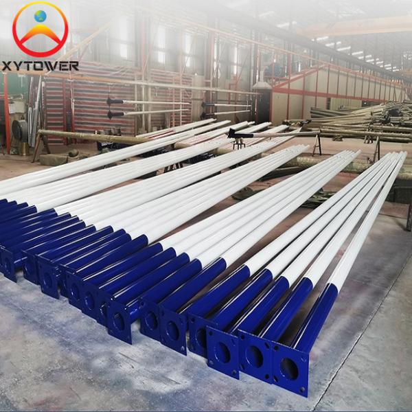 Galvanized Q235/Q345 Steel Outdoor Security Monitoring CCTV Camera Pole