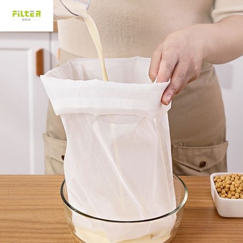 Food Grade Liquid Filter Bag with Smooth Filament and High Elongation Designed for Filtration of Milk Juice Soybean and Other Liquids