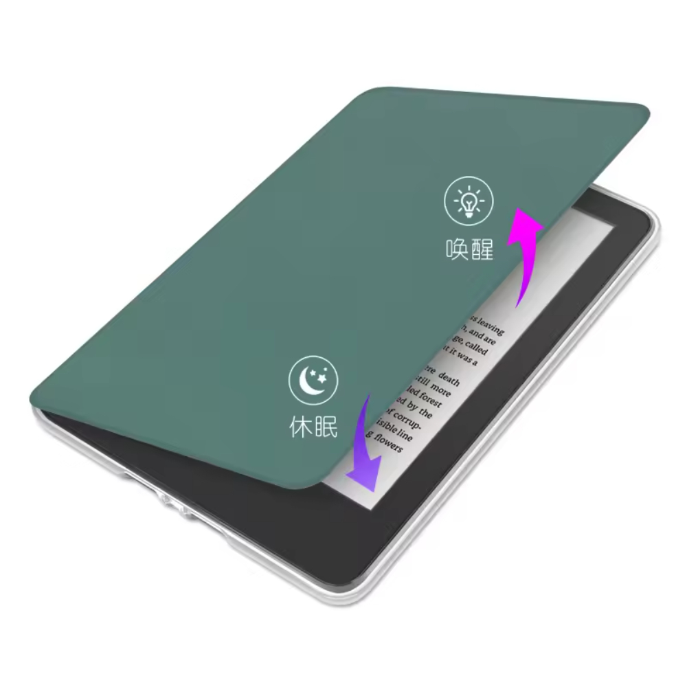 For Certified Flip Leather Case Kindle Paperwhite 5 4 3 2 Clear Back Cover Simple Business Soft Protective Slim Lightweight