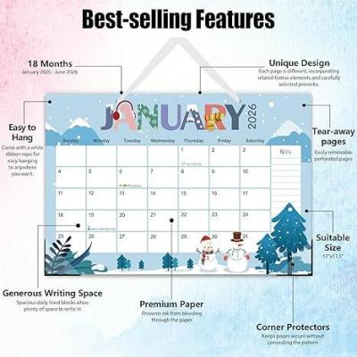 12 Photos Custom Wall Calendars Spiral Binding For Corporate Gifts