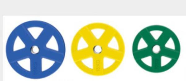 2.5kg - 20kg Weight Plates , Colourful PU Material Gym Spare Parts Logo Available