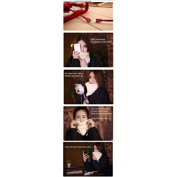 Heating Quickly Fan And Heater , Electric Heating Scarf Carbon Fiber Pad