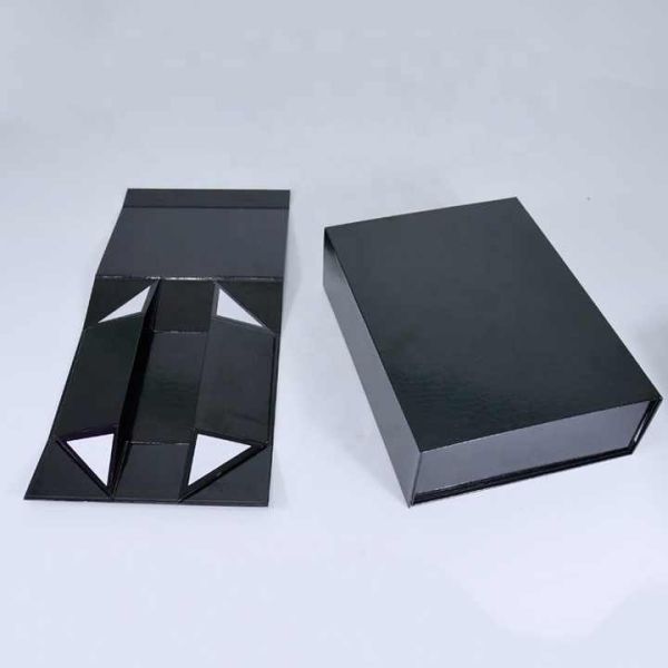 Оптовая продажа Подарки косметика Одежда Упаковка Черная Специальность Крокодильная кожа Магнитная складная коробка