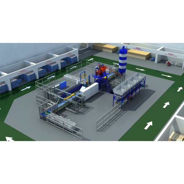 Máquina de dosagem de concreto eficiente Máquina de fabricação de blocos