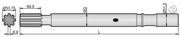 R32 R38 Drill Shank Adapter For COPCO Drill Rig