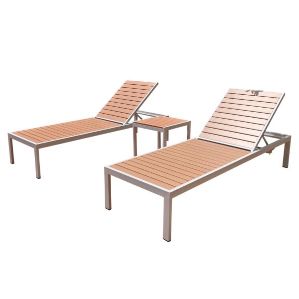 Outdoor Waterproof Sunproof Reclining Chair, Patio Lounge Chair for Home, Poolside, Beach, Villa, or Garden Use