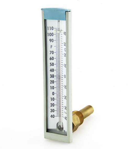 V - Shape Glass Thermometer Angle Type For Industrial Boat Ship
