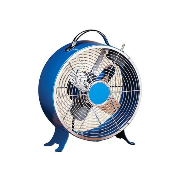 Small Electric Retro Metal Fan Air Circulation Adjustable Tilt Brushed Copper