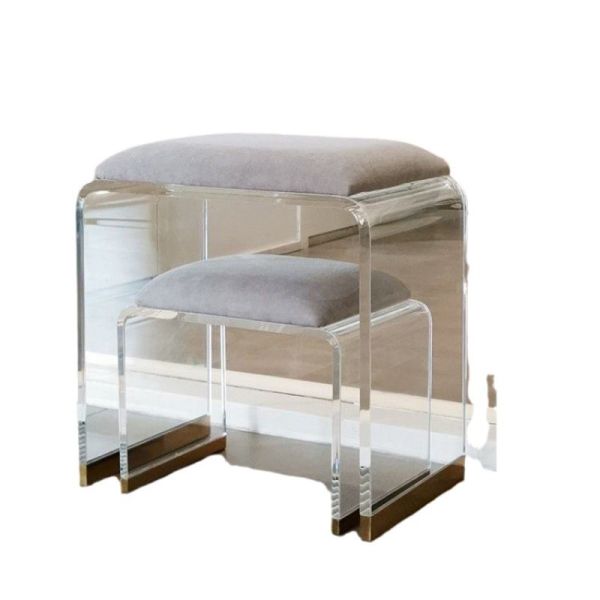 Минималистский акриловый прозрачный стул для дома ванная комната гостиная и макияж
