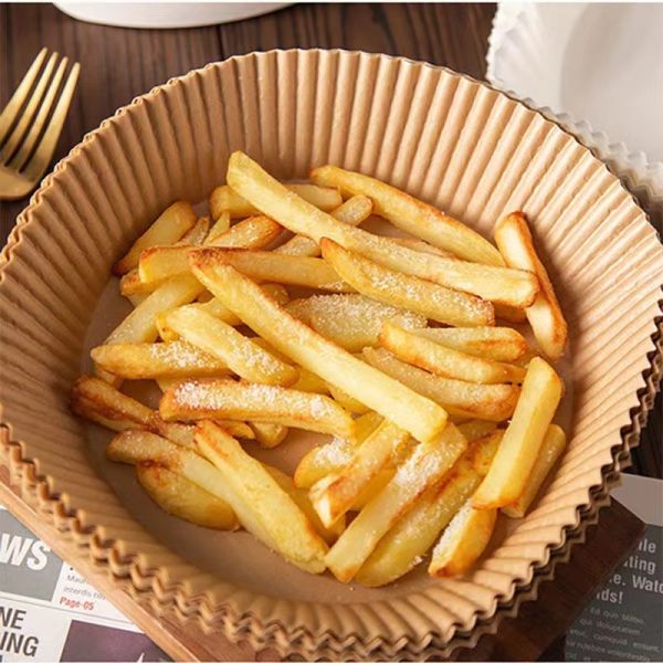 Customized Airfryer Water-proof air Fryer Disposable Paper Liners square Parchment Food Baking Reusable No Stick Liner Bowl Plates