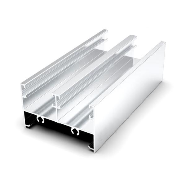 Shiny Silver Interior Sliding Window 6063 Aluminum Channel Extrusions