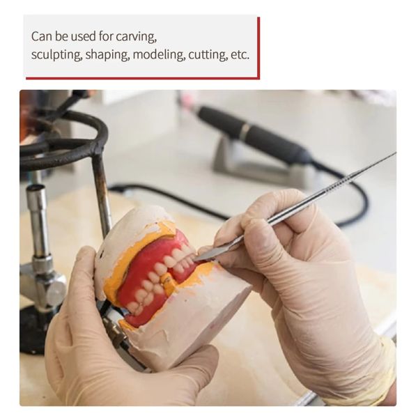 Double-Ended Dental Sculpture Knife Stainless Steel 10pcs/ Set Dental Wax Carving Tools