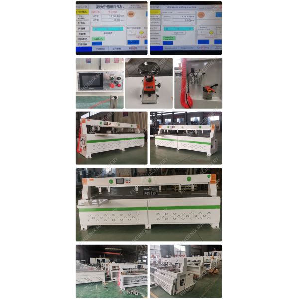 Wood Panel Furniture Horizontal Multi Spindle Boring Machine with 750W 400W Voltage