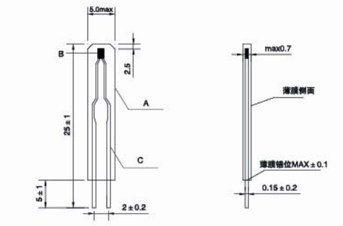 Negative Temperature Coefficient Thermistor MF55 Film Temp Measurement