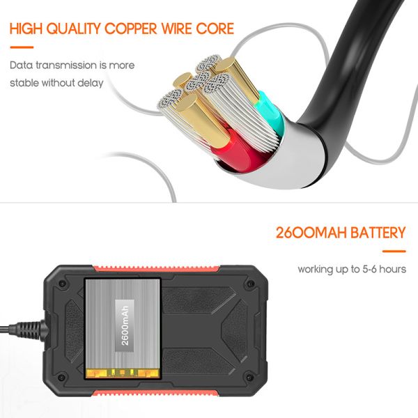1080P Wide Angle Industrial Endoscope Camera IP67 With LCD Display
