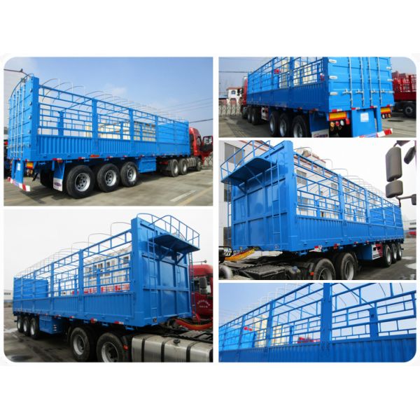 3 Axles 40 60 70tons Cargo Semi Trailer Side Wall Box Trailers with Customized Request