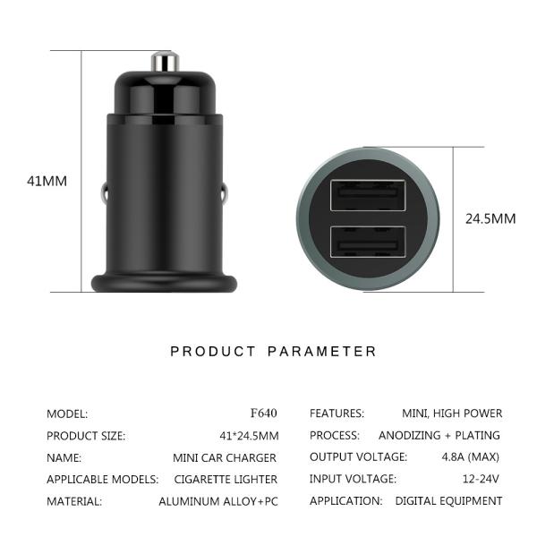 4.8A Dual USB CAR CHARGER  Universal Compatible HOCO USB CAR CHARGER for all electronics