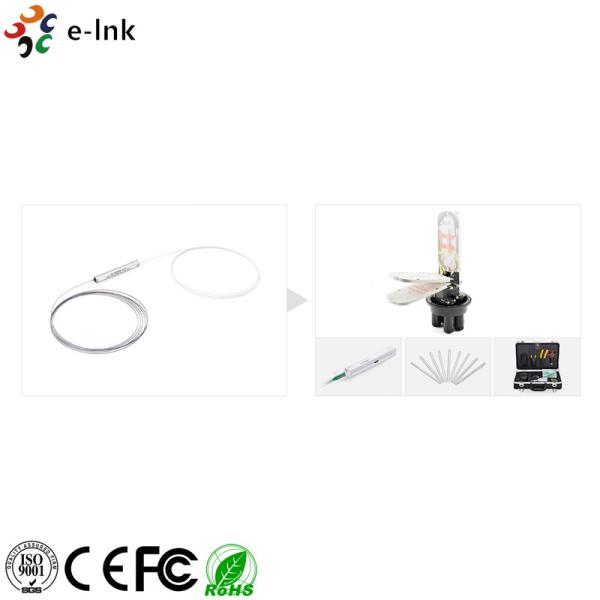 Nenhum tipo Singlemode de aço da fibra G.657A1 do tubo 250um do divisor do PLC do interruptor da fibra ótica do conector