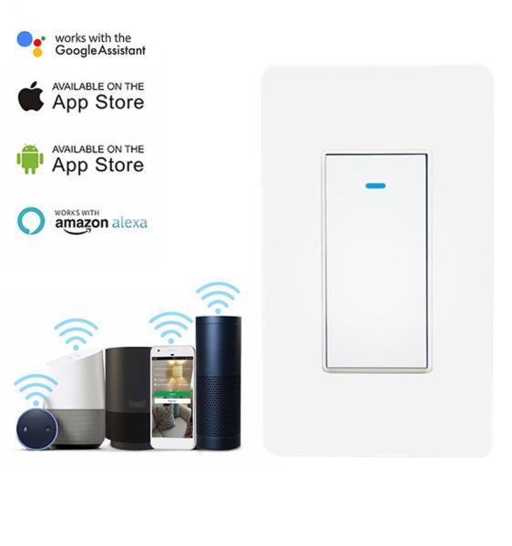 US Standard Push Button Wifi Wall Smart Light Switch 1/2/3 Gang App Remote Voice Control Intelligent Wireless For Google
