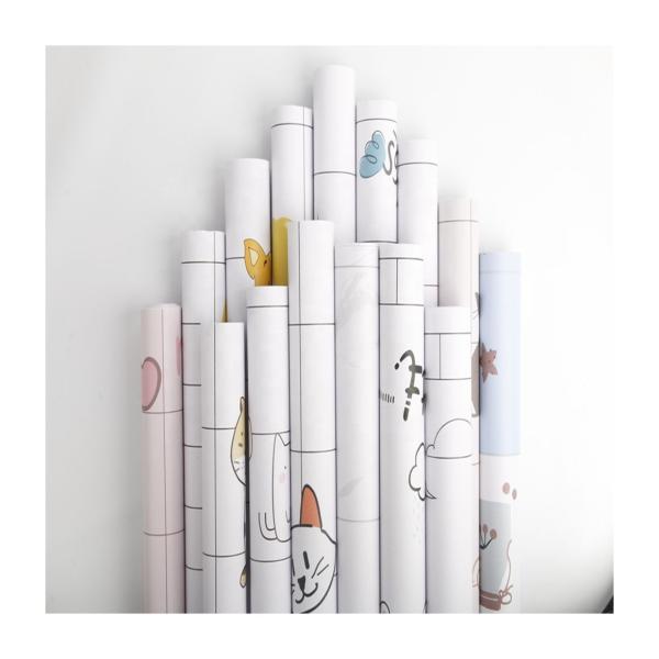 Korean Design Waterproof Textured Wallpaper for Mosaic Ceramic Tile Brick PVC and Waterproof