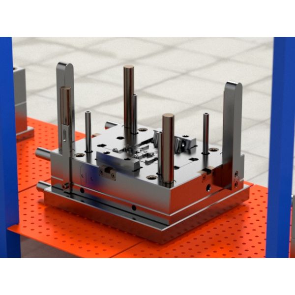 OEM / ODM ： Cold Runner Injection Molding & Transparent Glasses Middle Bracket 1*2 No.23058-B