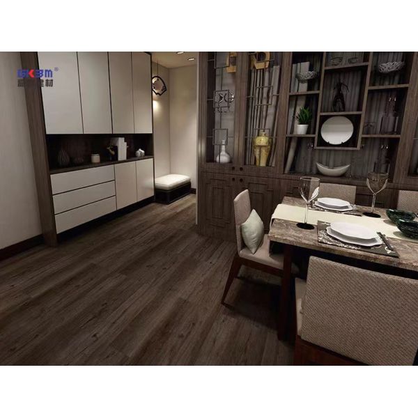 Midnight Miracle Brown SPC Flooring 5mm Anti Slip Fire Retardant GKBM Greenpy MJ-W6008