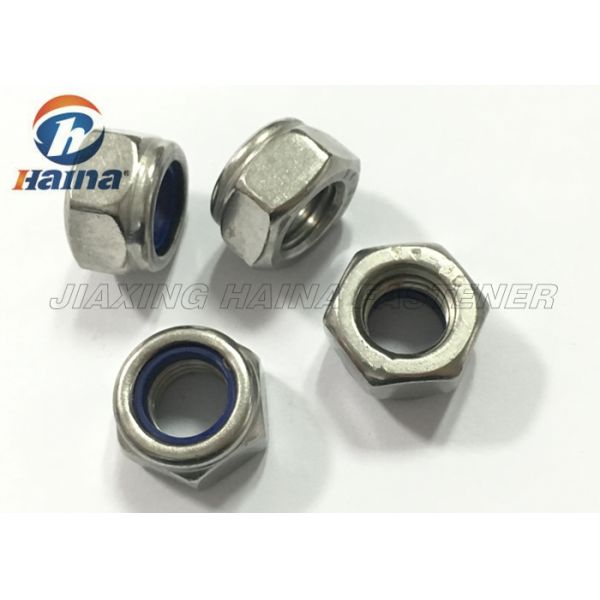 DIN 985 304 Stainless Steel Hex Nylon Insert Lock Nuts For Locking Connector