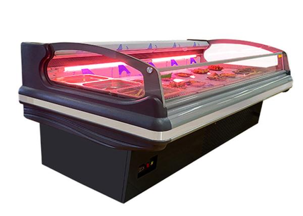 Open Meat Showcase Chiller For Hypermarket Food Grade Stainless Steel