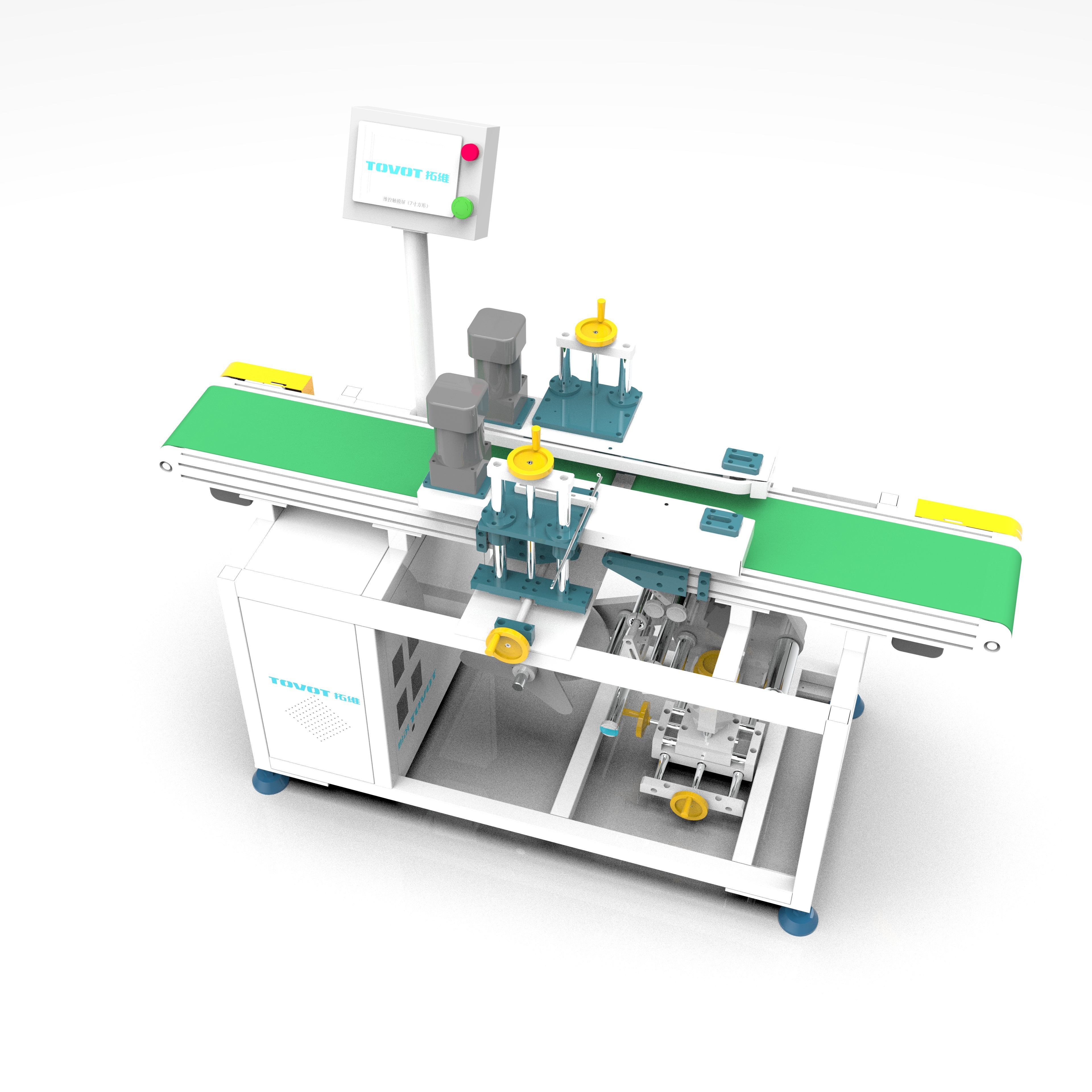 Automatic Top And Side Labeling Machine Dual Position Label Applicator For Packaging Automation