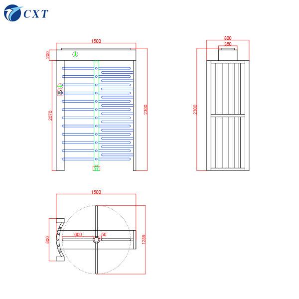 Face Recognition Full Height Turnstile with Brushless Motor and 40W/100W Power Consumption for Secure Access Control