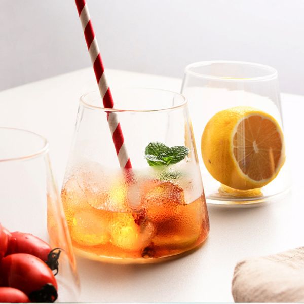 Bar / Cafe Mount Fuji Glass Cup , Durable Cold Resistance Glass Juice Mug