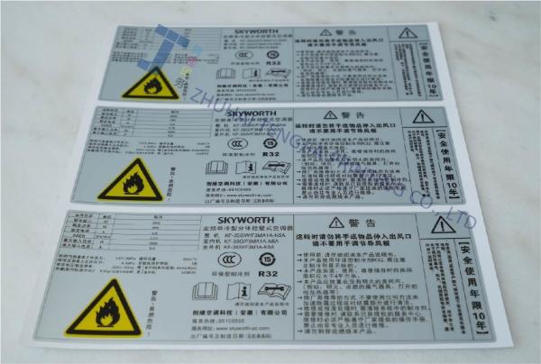 Metallic Sticker Labels Temperature Resistant