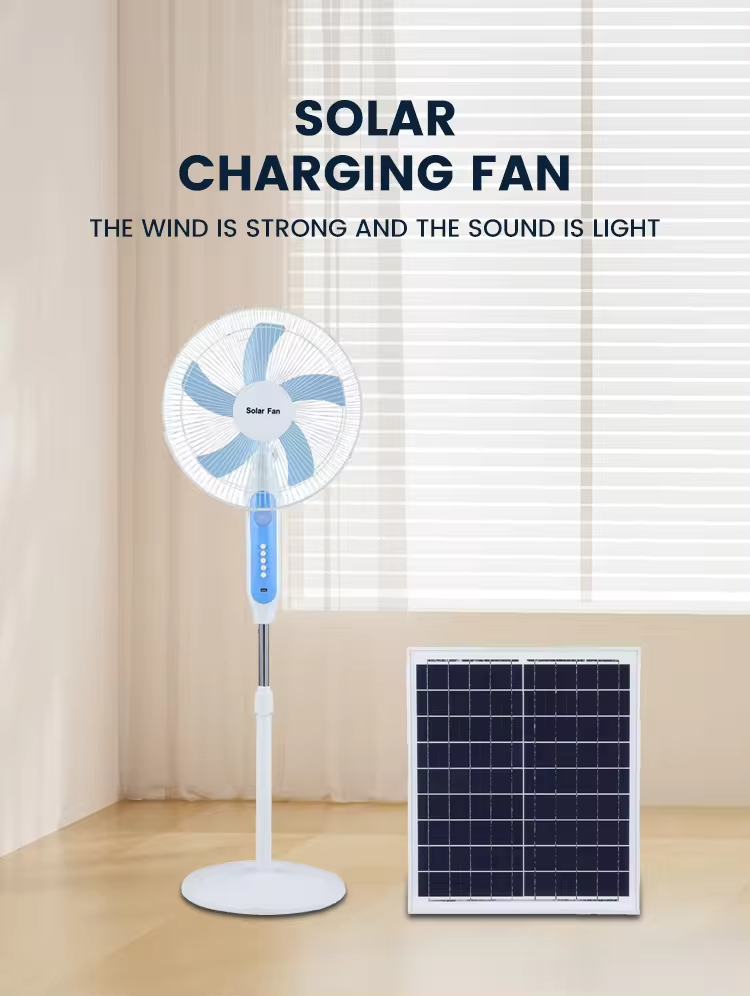 Outdoor All-Rounder,Solar/USB-C Dual Charging ,Four-Speed Camping Fan Light (with Emergency Power Supply)