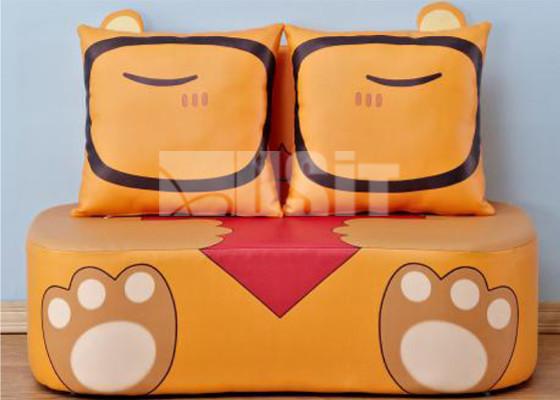 Foam Filling Toddler Lounge Chair , Kids Lounge Couch Double Seater Furniture