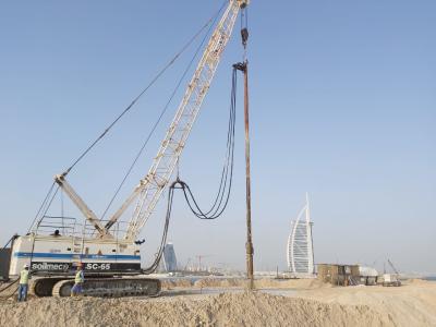 450mm 260kw Enhancing Seismic Capacity Bvem Vibro Compaction Piling Driver Machine