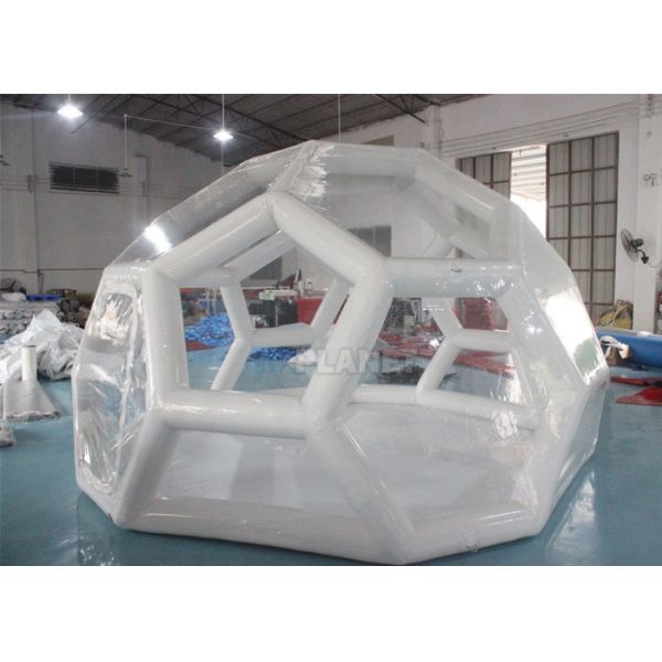 На открытом воздухе портативный воздух 4m загерметизировал шатер ясного прозрачного пузыря футбола PVC раздувного располагаясь лагерем