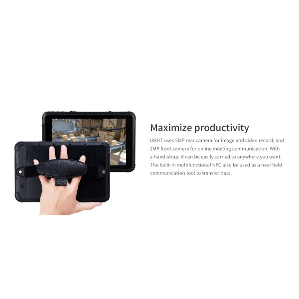 Tablette industrielle 8 pouces Win 10 avec connectivité NFC et Intel 4G GSM