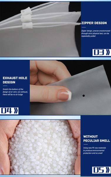 CTCX Ziplock Packing Bags Custom Size Zip Lock Frosted Zipper Plastic Packaging Bags for Clothes Plastic Bag Zip