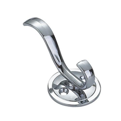 wall double clothes coat hooks decoration zinc alloy metal wall mounted clothes coat hat hanger hook rack