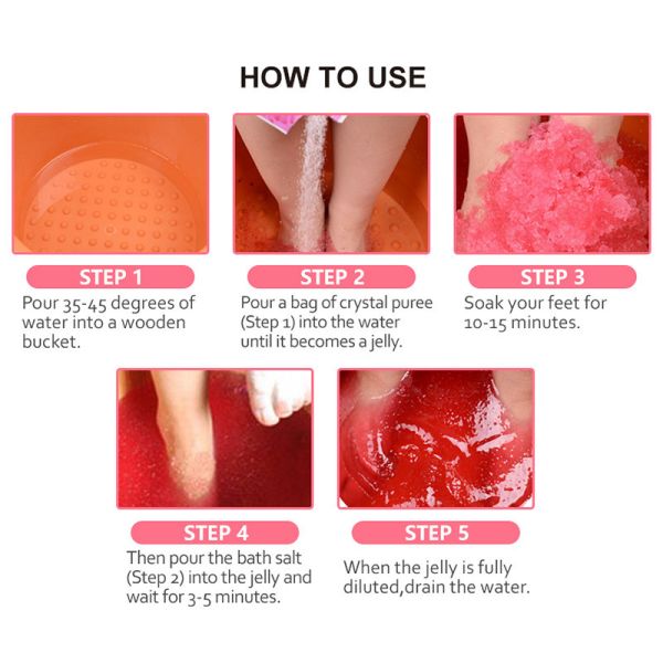 Нога лаванды обработки Toenail успокаивая выдерживает с солью для принятия ванны для SPA ноги