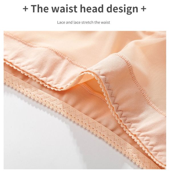 Нижнее белье Waisted женщин высокое плюс размера ремней безшовный сексуальный полости Crotch хлопка вне прозрачный