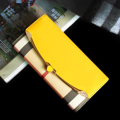 Ms. leather wallet plaid wallet new European and American fashion patent leather wallet long section of high-capacity