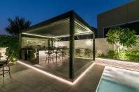 Pergola en aluminium bioclimatique d'auvent de toit de système de kits de jardin extérieur imperméable de belvédère