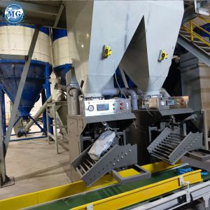 80-150KW Dry Mix Powder Mortar Production Line Wall Putty Sand Cement Mixer Machine Ceramic Tile Adhesive Manufacturing Plant