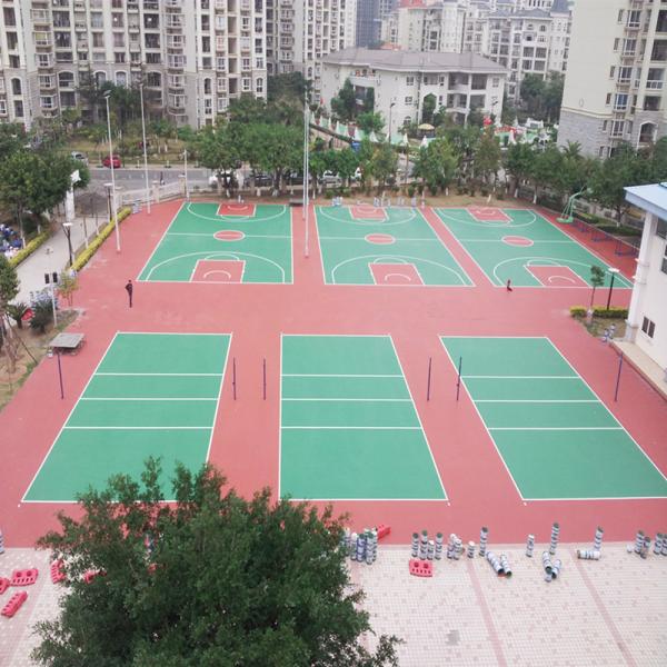 ISO9001 3mm Acrylic Acid Outdoor Basketball Court Flooring Durable