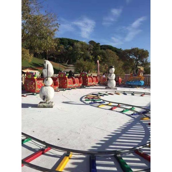 3 KW Power Kids Amusement Ride , Custom Christmas Train Rides 12 People