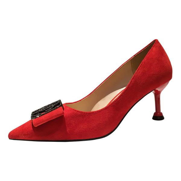 9333-021 European And American Sexy Pointed Shallow Mouth High Heels Net Red Rhinestone Stiletto Women'S Single Shoes Ni