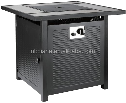 Outdoor Garden Corten Steel BBQ Grill with Rectangle Spherical Smokeless Gas Fire Pit