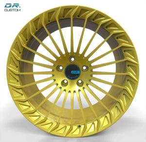 Brushed Gold Racing Forged Wheels ET45 22 Inch Aluminum Rims